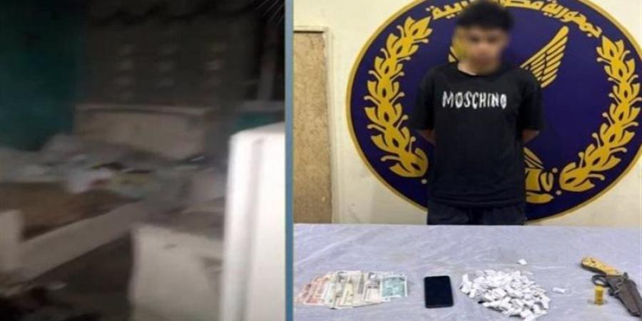 سقوط رواية اقتحام المنزل، تفاصيل ضبط تاجر مخدرات بحوزته هيروين وفرد خرطوش بشبرا الخيمة - وكالة البوصلة الإخبارية