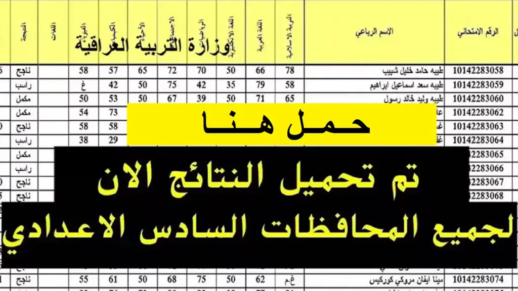 رابط نتائج السادس الإعدادي 2023