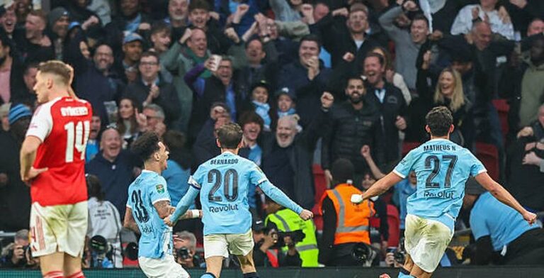 مانشستر سيتي يتفوق على أرسنال في نهائي كأس الرابطة ويتوج باللقب في ملعب ويمبلي باللون السماوي