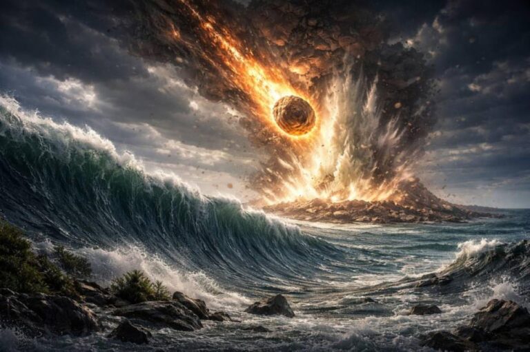 اكتشاف مفاجئ في فوهة سيلفربيت يكشف عن تسونامي ضخم ارتفاعه 100 متر