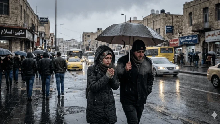 منخفض جوي عميق يؤثر على الأردن ضمن الحالة الماطرة غيث