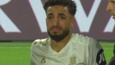 إصابة محمد عبد المنعم اليوم مع نيس الفرنسي في العضلة الضامة