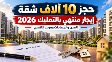 حجز 10 آلاف شقة إيجار منتهي بالتمليك 2026 والمدن والمساحات