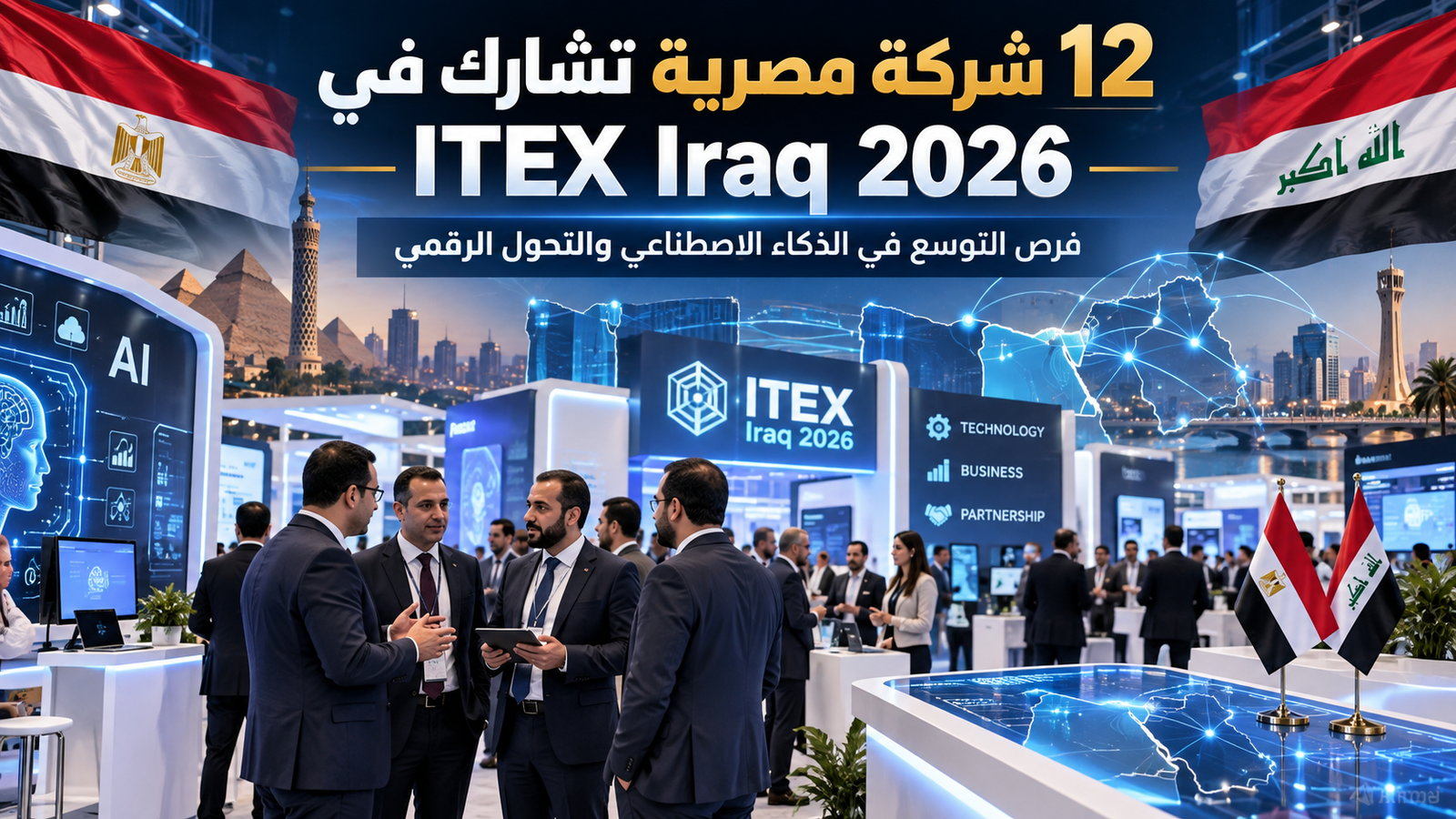 12 شركة مصرية تشارك في ITEX Iraq 2026.. فرص التوسع في الذكاء الاصطناعي والتحول الرقمي بالسوق العراقي
