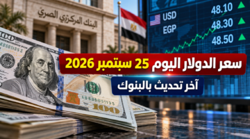 سعر الدولار اليوم 25 سبتمبر 2026 في مصر - آخر تحديث بالبنوك
