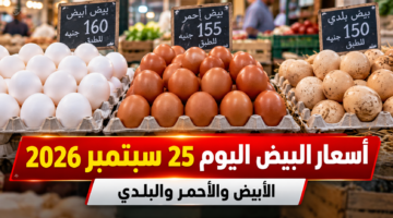 أسعار البيض اليوم 25 سبتمبر 2026 في مصر - الأبيض والأحمر والبلدي
