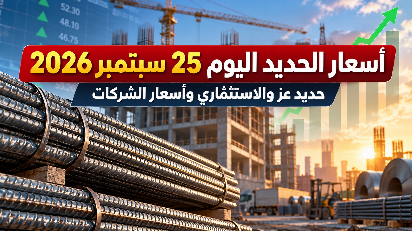 أسعار الحديد اليوم الجمعة 25 سبتمبر 2026 في مصر.. حديد عز والاستثماري وأسعار الشركات