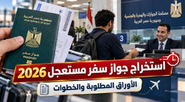 استخراج جواز سفر مستعجل 2026 والأوراق المطلوبة والرسوم