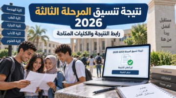 نتيجة تنسيق المرحلة الثالثة 2026 والكليات والمعاهد المتاحة