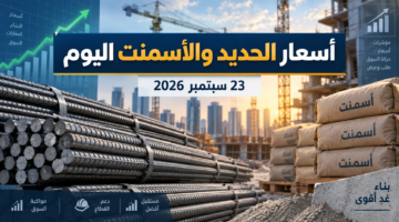 أسعار الحديد والأسمنت اليوم 23 سبتمبر 2026 في مصر