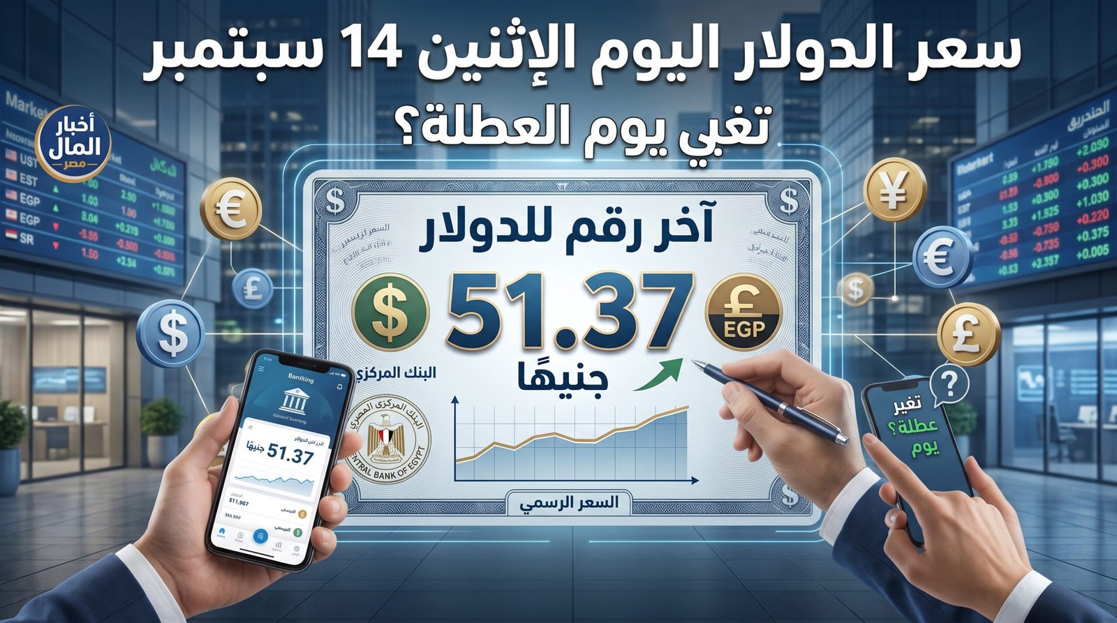 سعر الدولار اليوم الإثنين 14 سبتمبر 2026: لماذا لا يكفي رقم 51.41 جنيه لتسعير التعاملات؟
