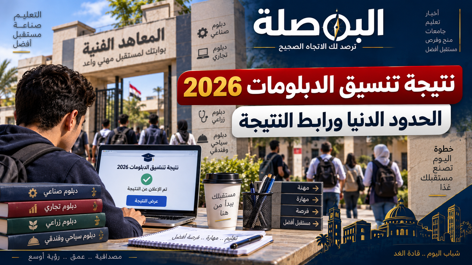 نتيجة تنسيق الدبلومات الفنية 2026.. رابط الاستعلام وخطوات معرفة الكلية أو المعهد