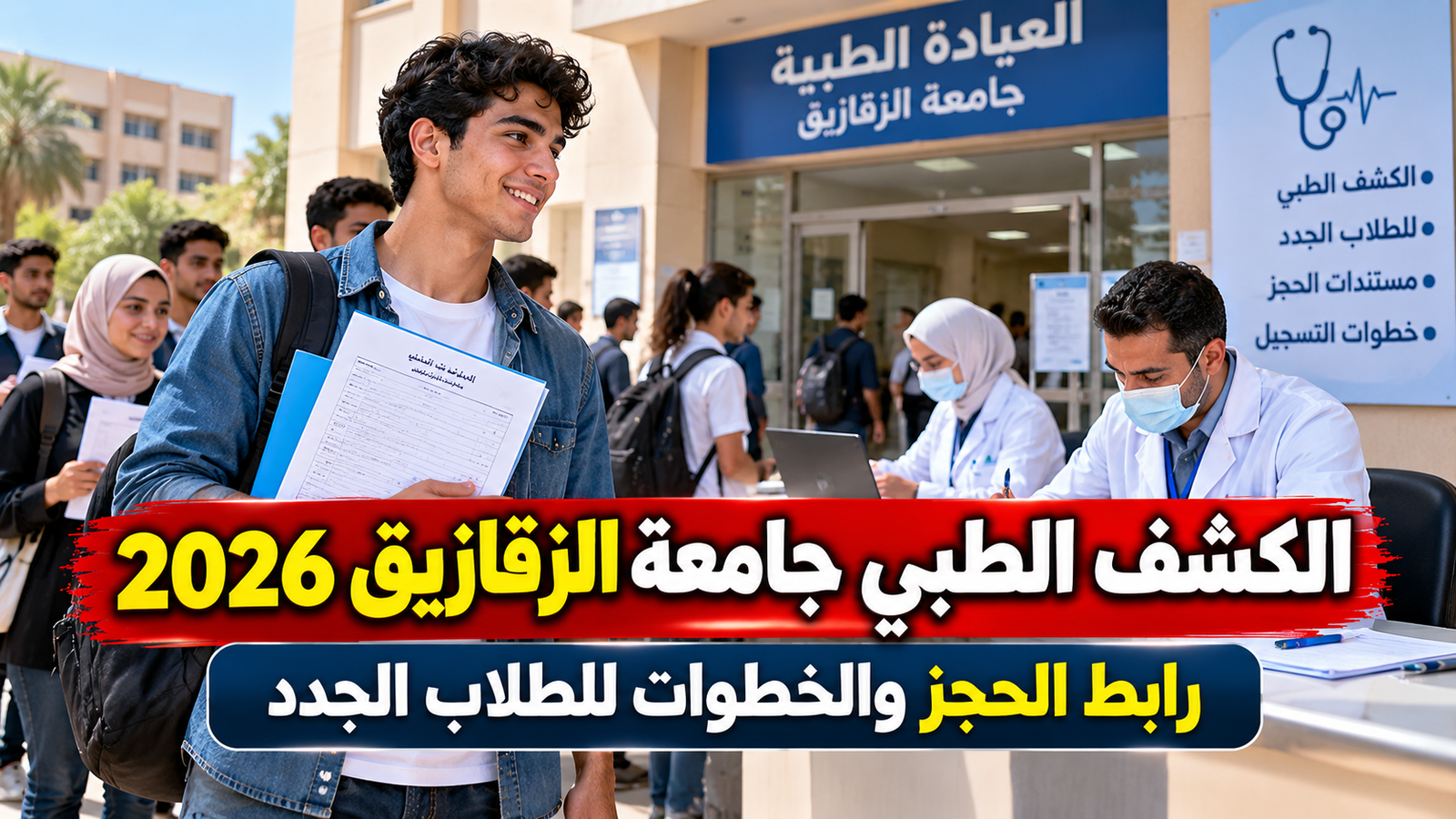 حجز الكشف الطبي جامعة الزقازيق 2026.. الرابط والخطوات للطلاب الجدد