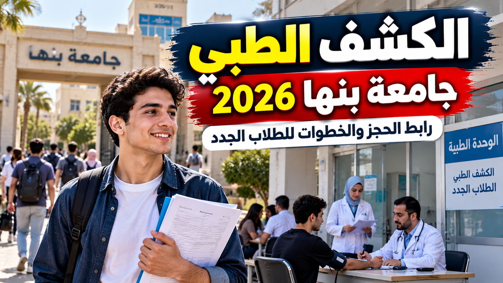 حجز الكشف الطبي جامعة بنها 2026.. الرابط والخطوات للطلاب الجدد