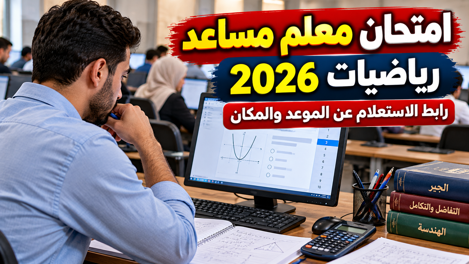 امتحان معلم مساعد رياضيات 2026.. رابط الاستعلام عن الموعد والمكان عبر بوابة الوظائف الحكومية