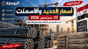 أسعار الحديد والأسمنت اليوم 23 سبتمبر 2026 في مصر
