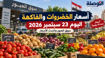 أسعار الخضروات والفاكهة اليوم 23 سبتمبر 2026 في سوق العبور