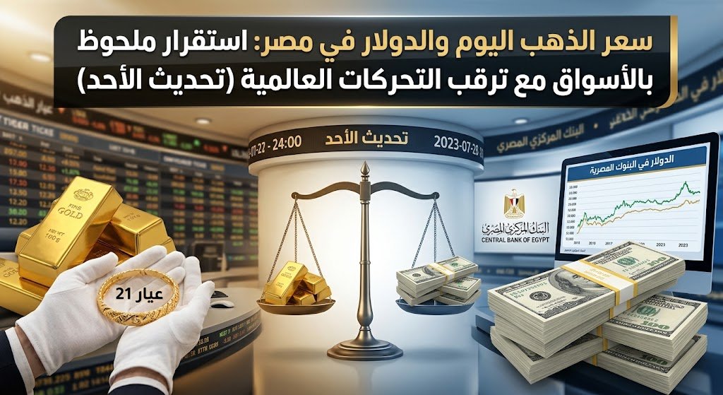 سعر الذهب اليوم والدولار في مصر