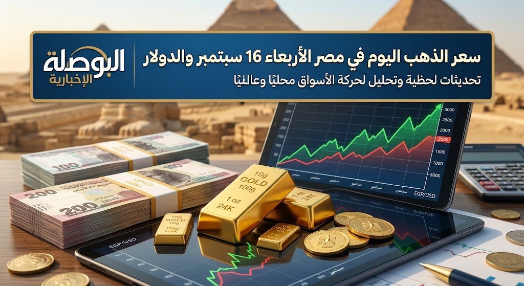 سعر الذهب اليوم في مصر الأربعاء 16 سبتمبر والدولار