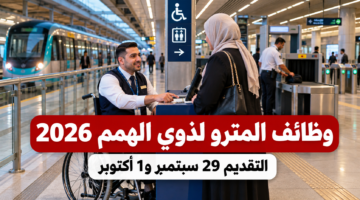 وظائف الخط الثالث للمترو والقطار الخفيف لذوي الهمم 2026 والتخصصات ومواعيد التقديم