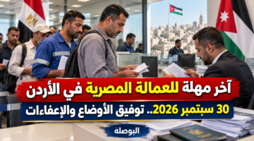 آخر مهلة لتوفيق أوضاع العمالة المصرية في الأردن 30 سبتمبر 2026 والإعفاءات
