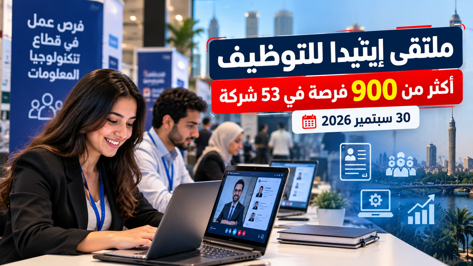 ملتقى إيتيدا للتوظيف اليوم 30 سبتمبر 2026.. أكثر من 900 فرصة في 53 شركة وطريقة المشاركة أونلاين