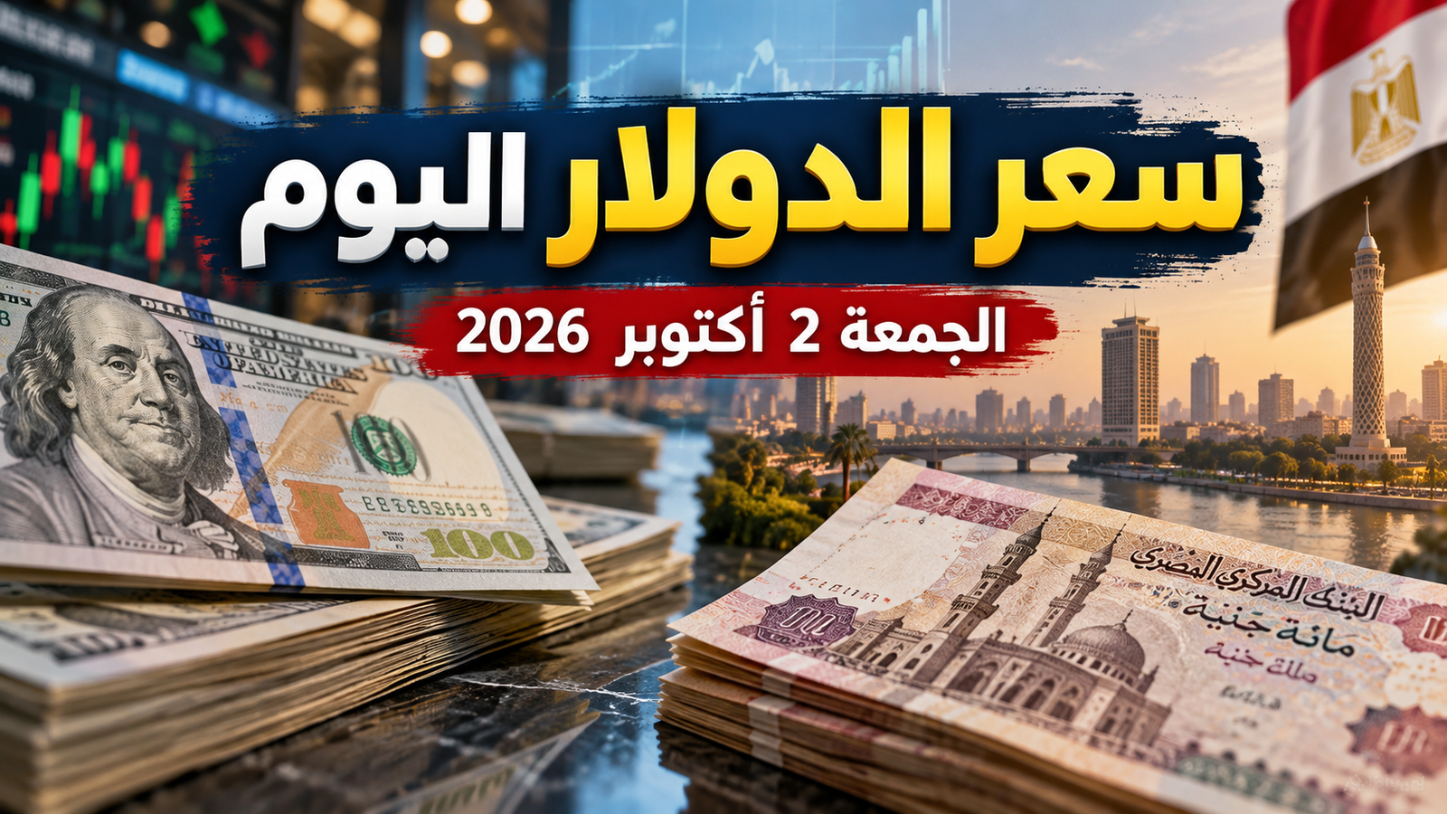 سعر الدولار اليوم الجمعة 2 أكتوبر 2026 في البنوك.. المركزي يسجل 51.92 جنيه للشراء