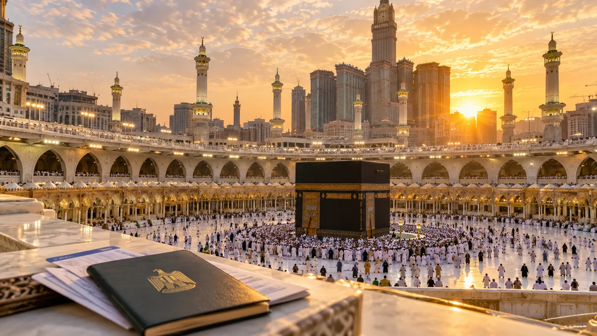 الكعبة المشرفة والأوراق الخاصة بالحج – صورة تعبيرية عن نتيجة قرعة حج الجمعيات الأهلية 2027