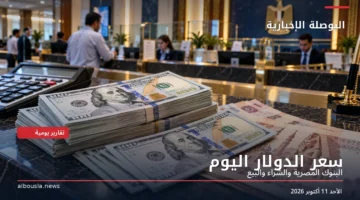دولارات أمريكية في فرع بنك مصري – سعر الدولار اليوم الأحد 11 أكتوبر 2026