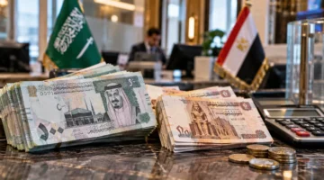 الريال السعودي والجنيه المصري داخل مكتب صرافة – سعر الريال السعودي اليوم الثلاثاء 13 أكتوبر 2026