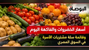 أسعار الخضروات والفاكهة في سوق العبور - صورة تعبيرية لسلة خضار وفاكهة