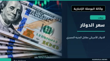 سعر الدولار مقابل الجنيه المصري في بنك مصر - أوراق نقدية أمريكية
