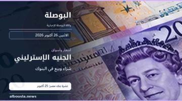 صورة توضيحية للجنيه الإسترليني وأسعار صرف العملات الأجنبية مقابل الجنيه المصري