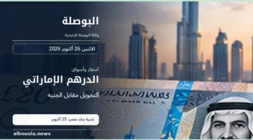 صورة توضيحية للدرهم الإماراتي وتحويل العملات مقابل الجنيه المصري