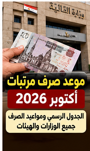 موعد صرف مرتبات أكتوبر 2026.. جدول الجهات الحكومية وطريقة الاستعلام عن نزول الراتب