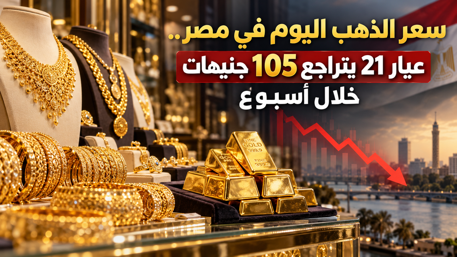 سعر الذهب اليوم الأحد 4 أكتوبر 2026 في مصر.. عيار 21 عند 6125 جنيهًا