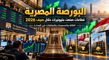 قطاعات البورصة المصرية الأعلى صعودًا خلال صيف 2026 والطاقة والمنسوجات والمقاولات في الصدارة