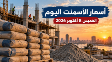 أسعار الأسمنت اليوم الخميس 8 أكتوبر 2026 في مصر وسعر طن الأسمنت الرمادي
