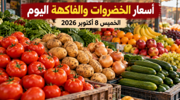 أسعار الخضروات والفاكهة اليوم الخميس 8 أكتوبر 2026 والطماطم والبطاطس والبصل