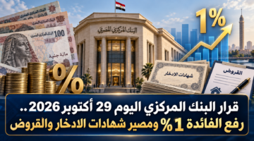 قرار البنك المركزي اليوم 29 أكتوبر 2026